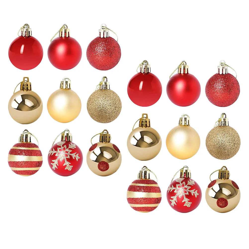 

50 Pcs Red Home Decor Christmas Plating Ball Ornament Photo Props Gadgets Lovely Xmas Pendant Party Decoration Tree Pendants