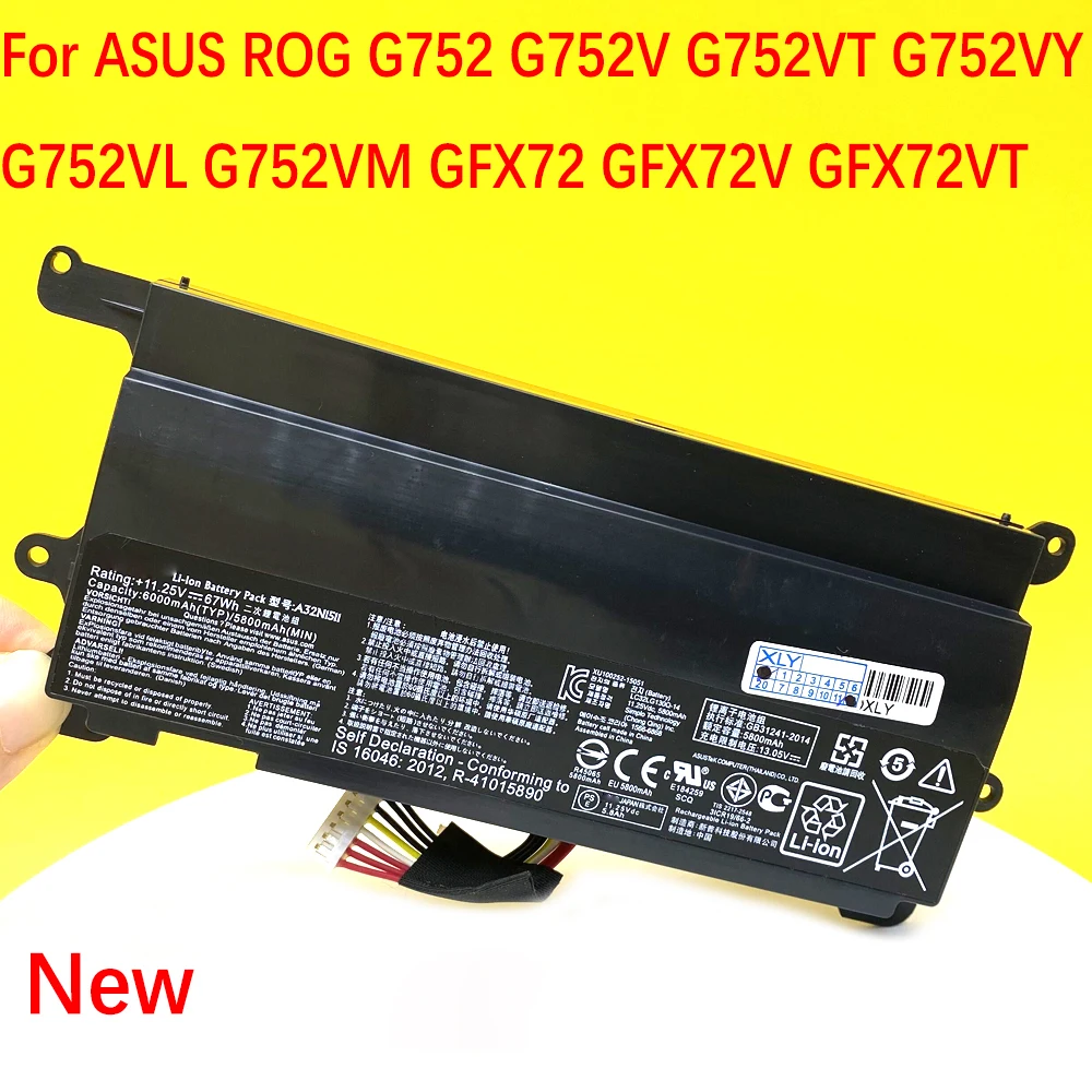 Новинка A32N1511 A32LM9H Аккумулятор для ноутбука ASUS ROG G752 G752V G752VT G752VY G752VL G752VM GFX72 GFX72V GFX72VT Новинка A32N1511 A32LM9H Аккумулятор для ноутбука ASUS ROG G752 G752V G752VT G752VY G752VL G752VM GFX72 GFX72V GFX72VT