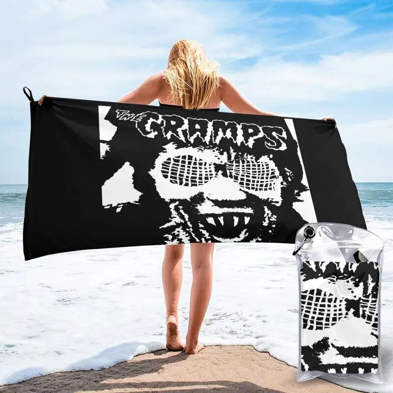 Быстросохнущее полотенце The cissps Punk Rock психолоobilly большое спортивное для плавания