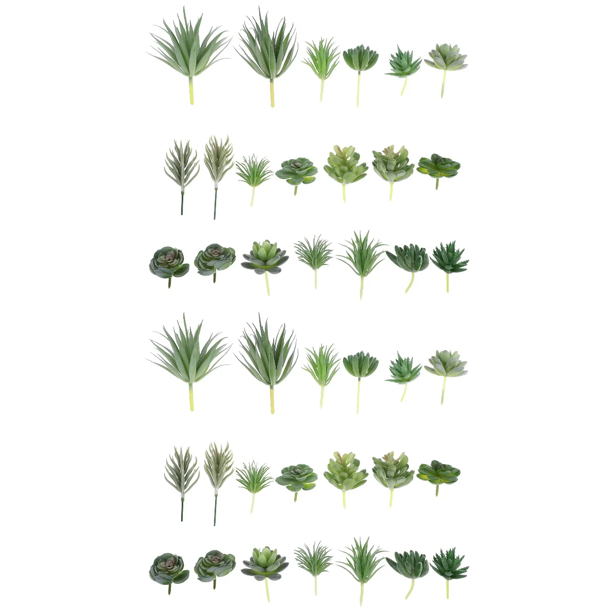 

Succulentartificial Succulents Faux Fakemini Floral Arrangementtextured Home Flocking Pick Simulation Aloe Green Micro Picks