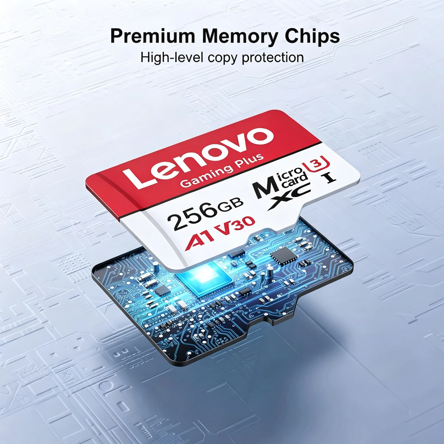 Фото Карта памяти Lenovo 2026 NEW, высокоскоростная флеш-карта Micro SD 128 ГБ, 256 ГБ, 512 ГБ, U3 V30, производительная TF-карта для Nintendo Switch. №2