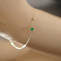 ladies japanese simple emerald crystal bracelet luxury light temperament plated fashion hand jewelry gold jewelry gift