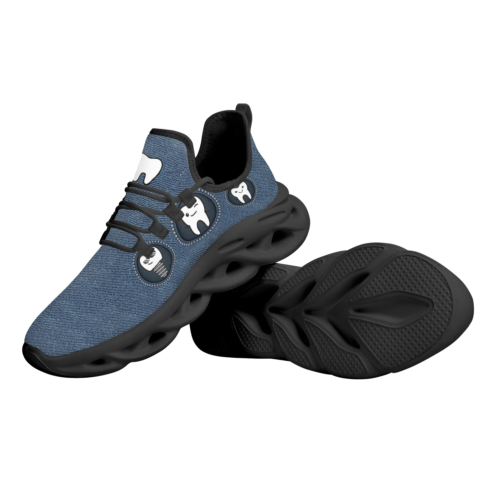 Туфли женские на плоской подошве дышащие кроссовки с забавным стоматологическим