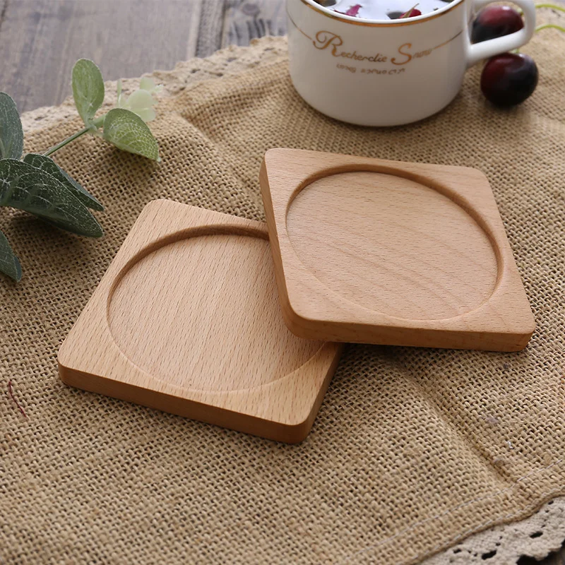 

Round Wooden Slice Cup Mat Coaster Tea Coffee Mug Drinks Holder For DIY Tableware Decor Durable Kitchen Decor Home