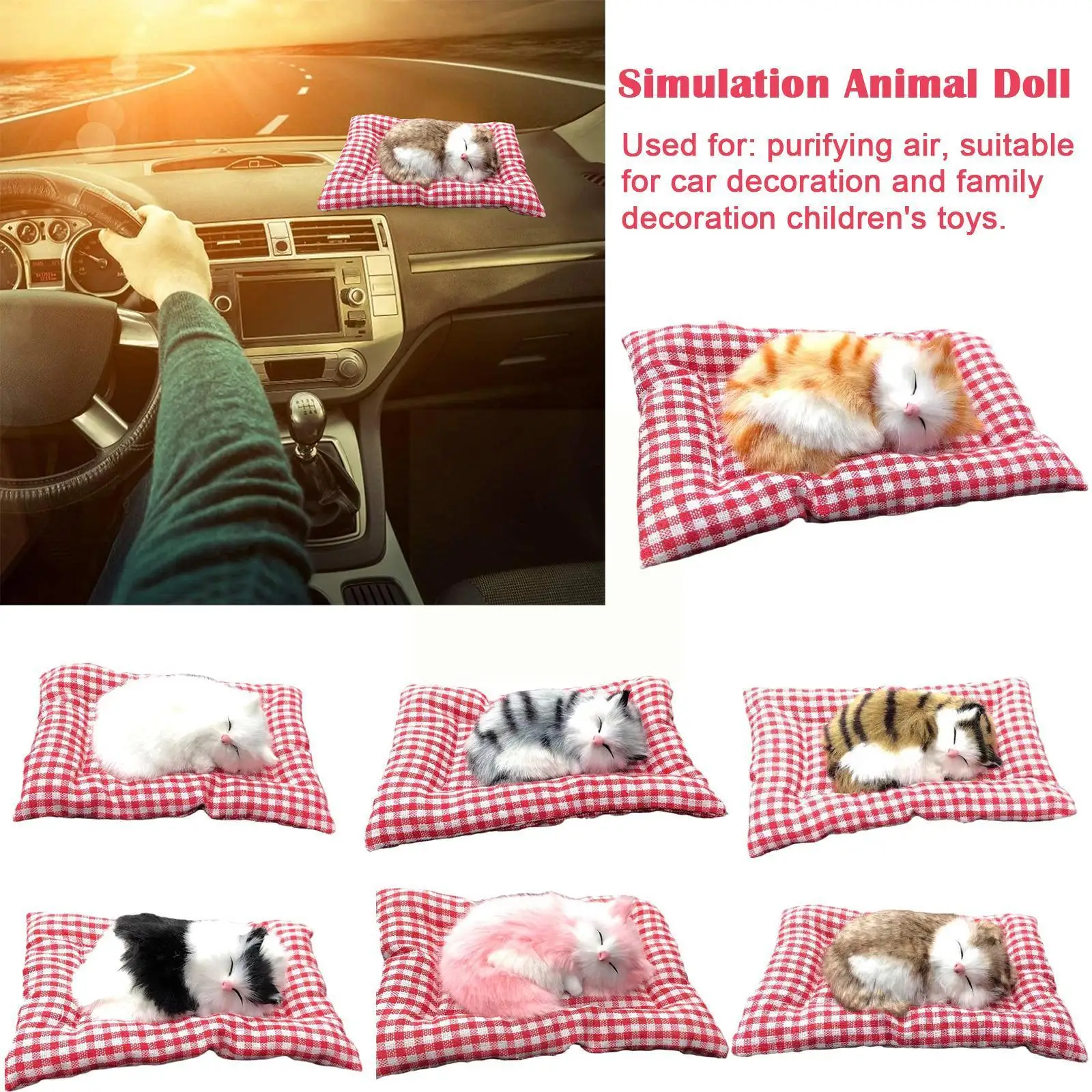 

Cute Simulation Cute Cloth Pad Plush Toy Fake Animal Imitation Supply Children Decor Birthday Artificial Home Z0j3
