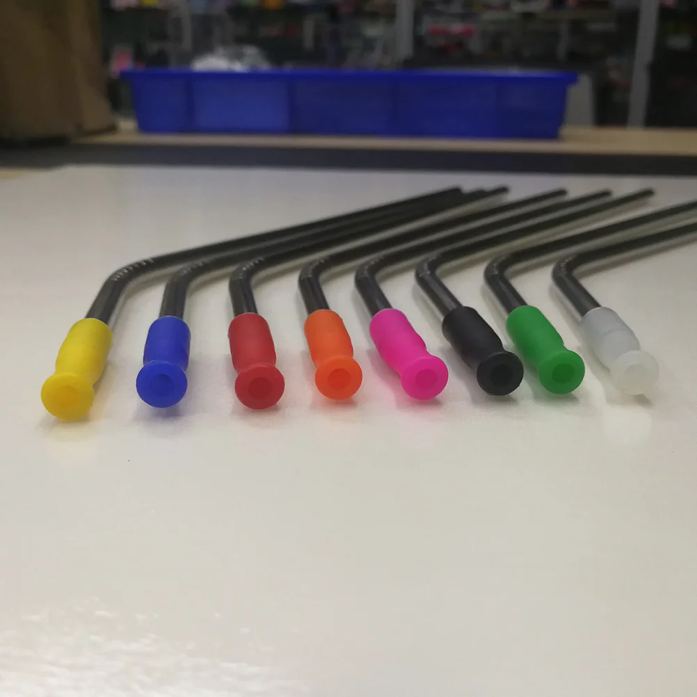 

Straws Straw Silicone Tips Steel Stainless Cover Metal Drinking Covers Tip Head Reusable Hood Caps Silicon Color Multicolor