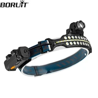 boruit w690 1 headlamp rechargeable type c charger multi light source 7 mode red white light adventure camping headlight