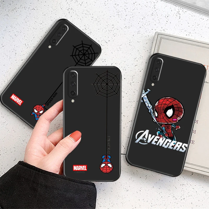 

Marvel Cartoon Spiderman Phone Case For Xiaomi Mi CC9 Mi CC9e Mi CC9 Pro Cases Funda Coque Liquid Silicon Shockproof Back