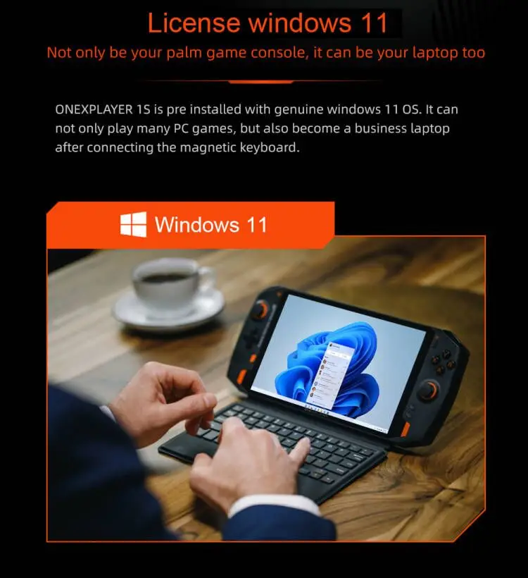 Портативный игровой плеер ONEXPLAYER 1S 8 4 дюймовый сенсорный экран Core i7 11-го поколения