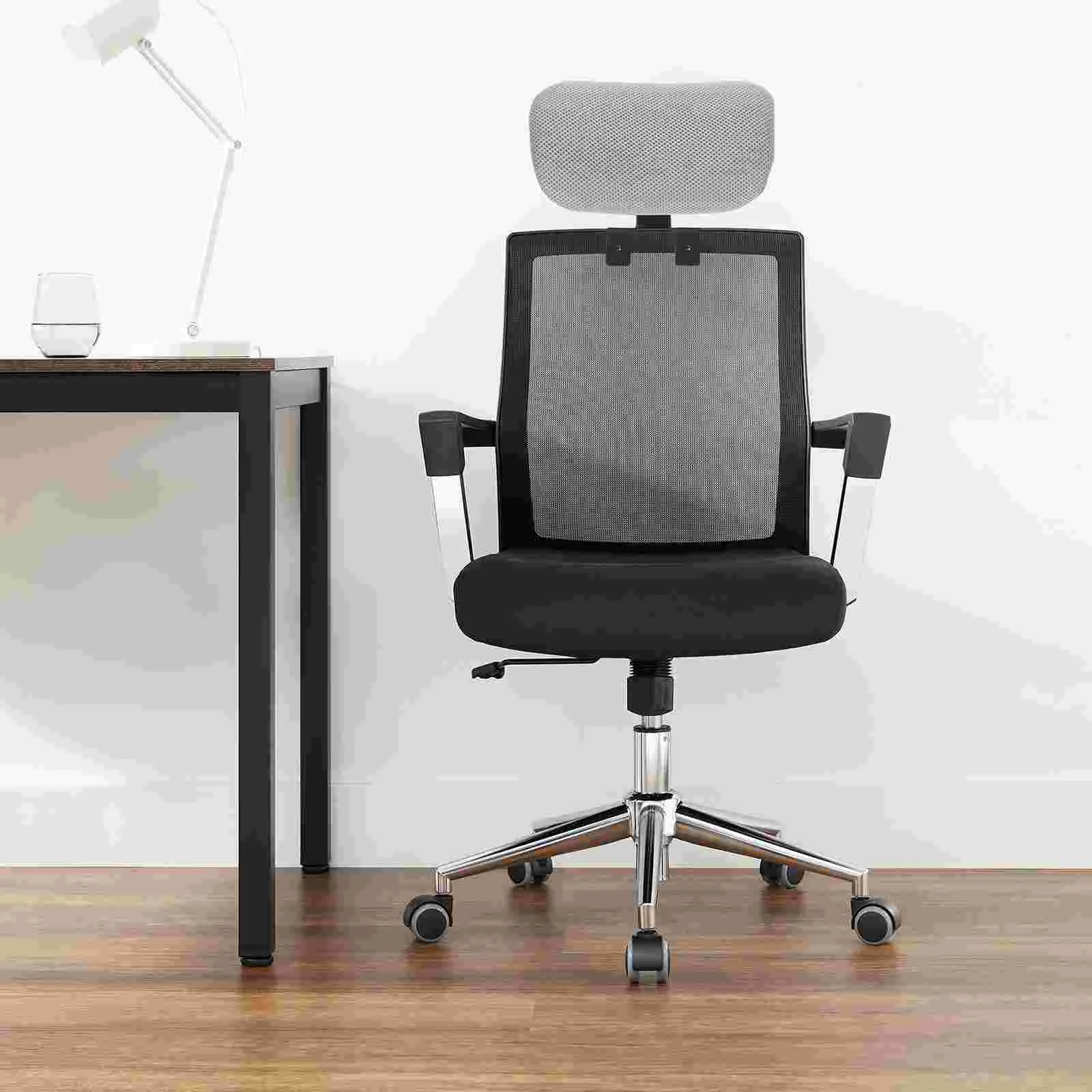 

Office Chair Headrest Attachment Adjustable Neck Support Cushion Elastic Sponge Head Pillow Computer Chair Kit Ergonomic
