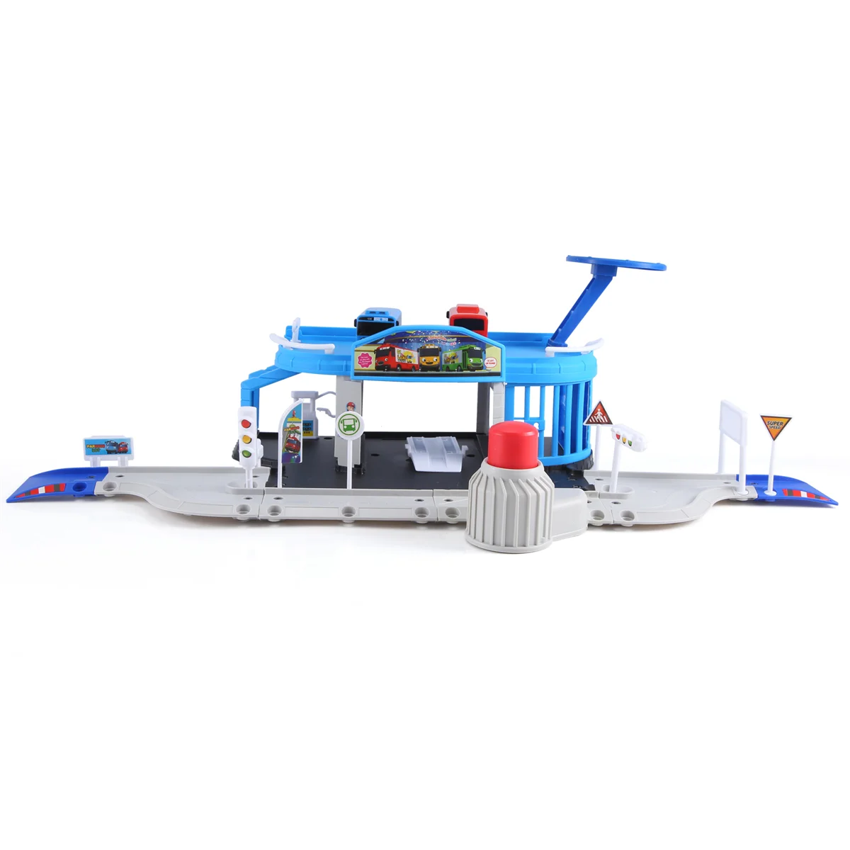 Набор Tayo Little Bus с героями мультфильмов собранная автобусная станция парковка