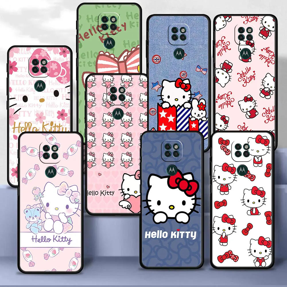

Case Cover for Motorola Moto G30 G50 G60s G9 G8 One Fusion G Stylus Edge 20 Plus Cell Bag Casing Soft Hello Kitty Cartoon Anime