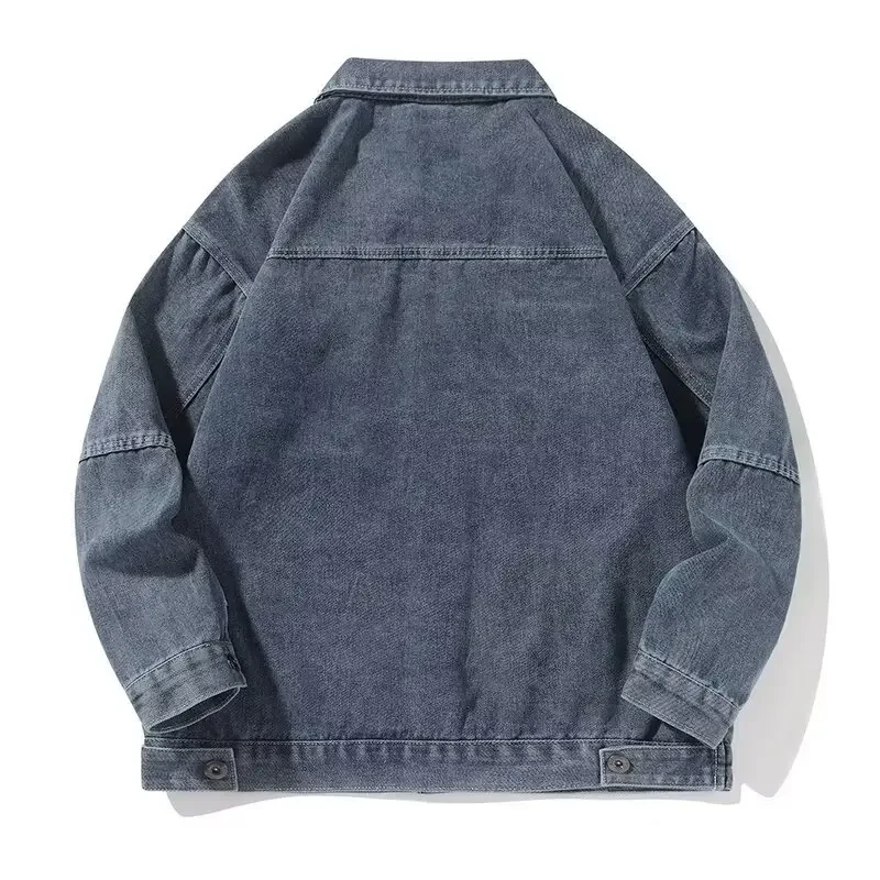Мужская джинсовая куртка в американском стиле повседневная винтажная Свободная