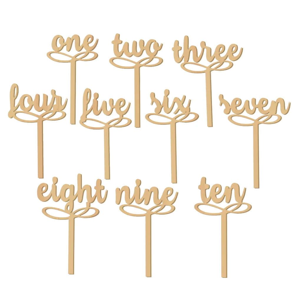 

10pcs Wood Sturdy Chic Prime Table Number Sticks Marking Table Number Wedding Table Numbers