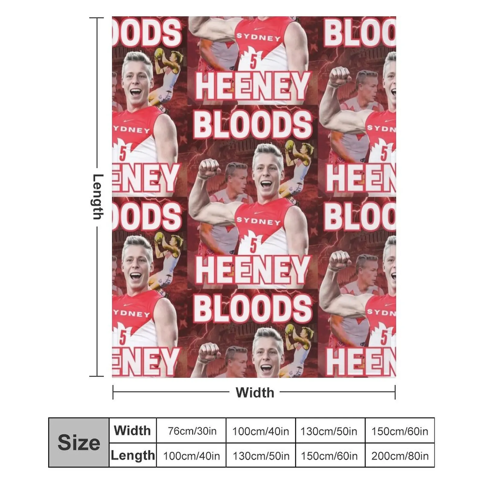 Isaac Heeney Sydney Swans Afl футбольное одеяло теплое для зимы плед на диван детский