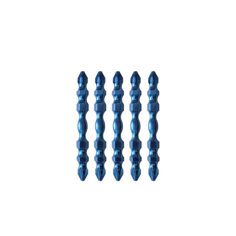 

Blue Chrome Vanadium Steel Double Head Screwdriver Bit PH2 Electric Cross 65mm/100mm Premium Quality Pack of 5