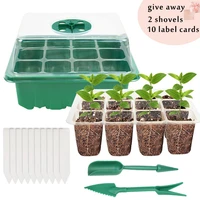 5pcs plastic nursery pot germination box cuttage seedling cultivation flower nursery pots planting seed tray with clear cover