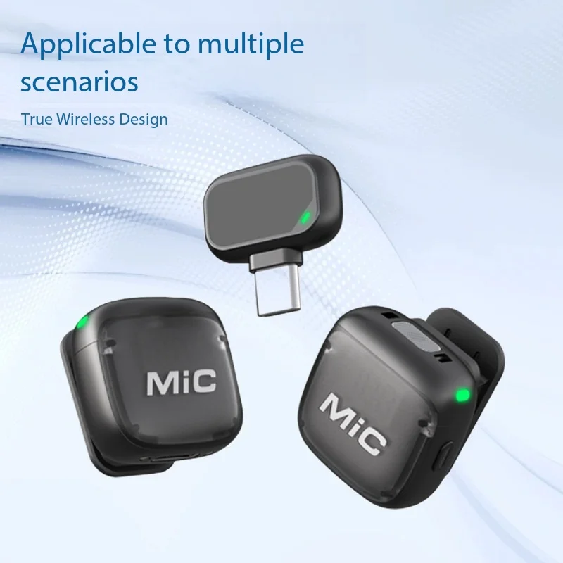 Фото Новый беспроводной микрофон-клипса MiC3, чистое звучание, интеллектуальное шумоподавление AI, портативный, для записи на улице и интервью. №5