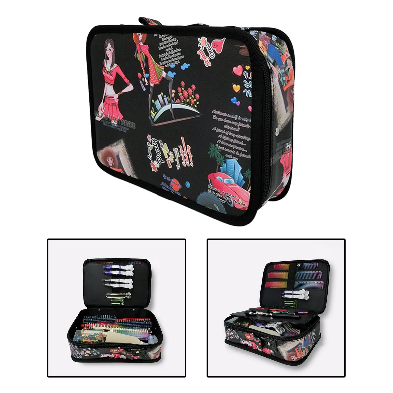 

Косметичка для хранения инструментов для парикмахерской, органайзер для косметики большой емкости, модная сумка для переноски, многофункциональная косметичка