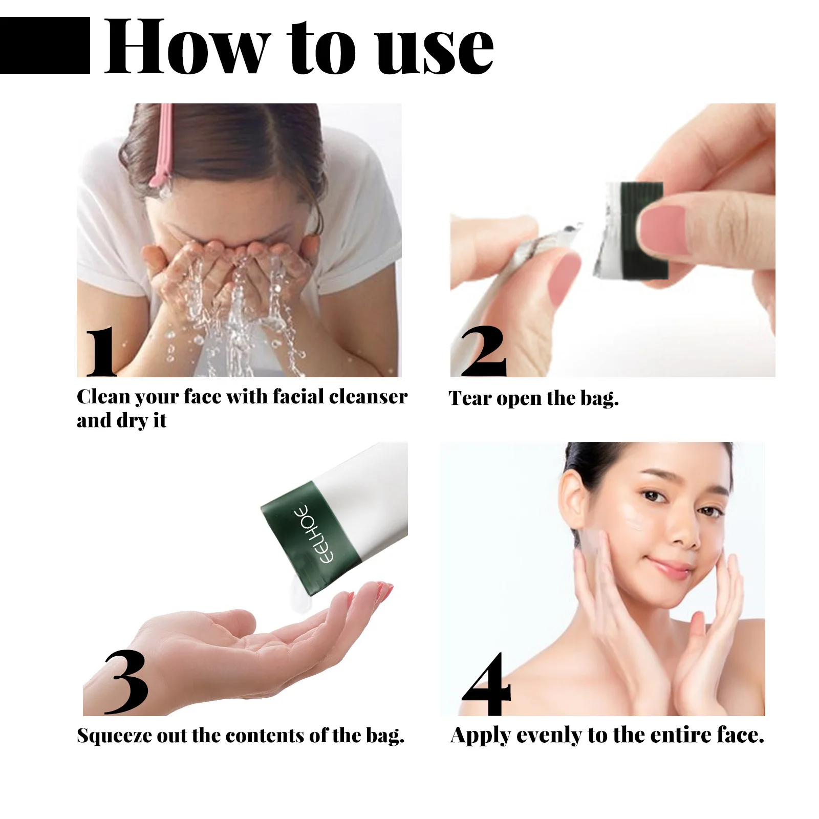 Коллагеновая фотомаска 20 шт. отбеливающая укрепляющая Антивозрастная косметика