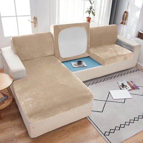 Бархатный тканевый чехол для дивана, эластичный мягкий чехол для дивана в гостиную, защита мебели для дома