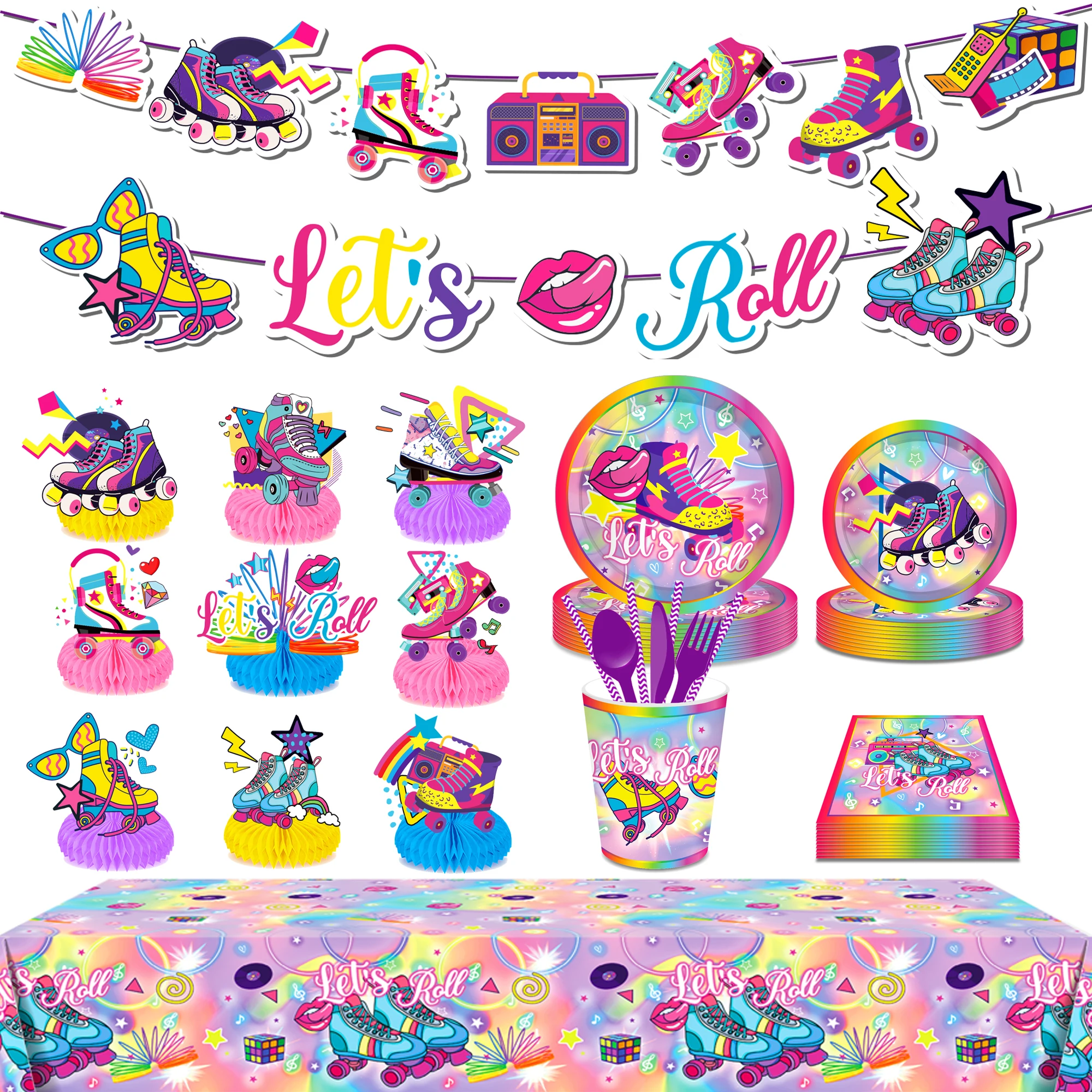 Honeycomb Ornaments Baby Shower Birthday Party Table Cover Backdrops Decor
