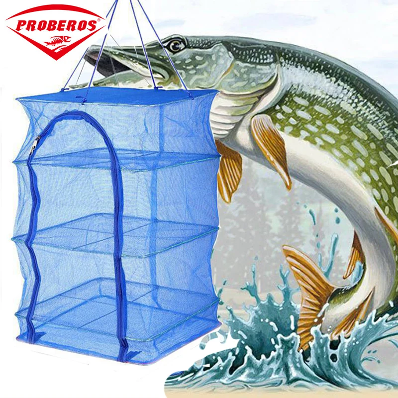 

Foldable 3 Layers Drying Fishing Net Hanging Vegetable Fish Dishes Dryer Bag Hanger Fish Fishing Flowers Buds Plants For drying