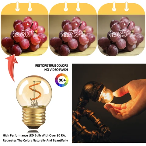 LED лампочка Genixgreen E27 янтарного цвета 1.5Вт