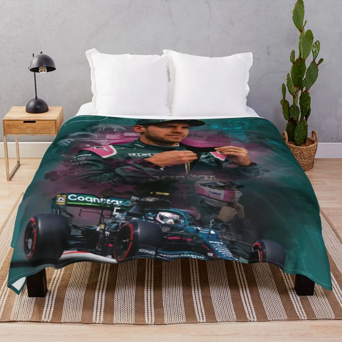 Sebastian Vettel Blanket Fleece Spring Autumn Soft Throw Blankets for Bed Sofa Camp Office