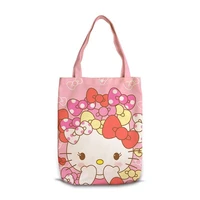 hand bags for women hello kitty bag cartoon anime one shoulder canvas bag casual one shoulder shopping bag