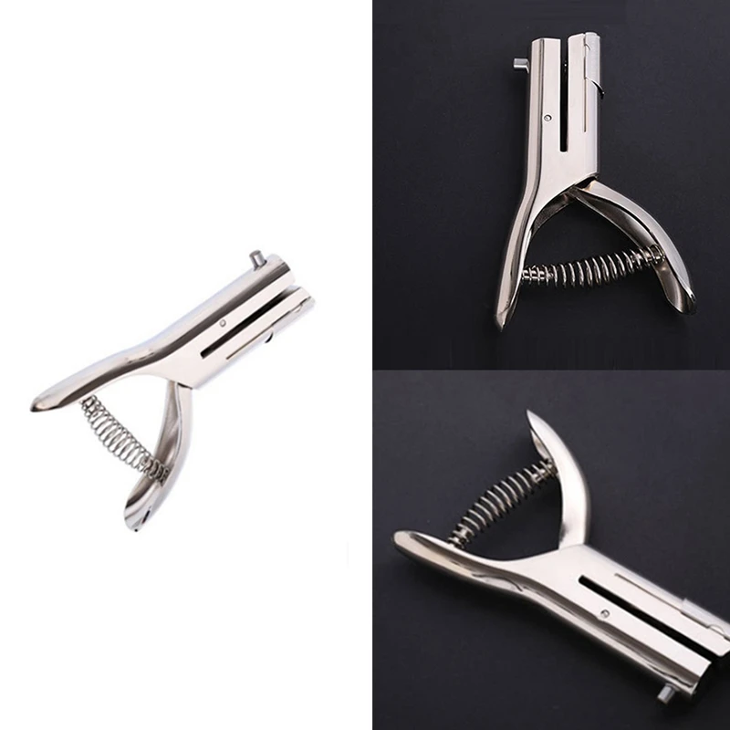 

Metal Circle Hole Punch Heavy Duty Paper Cutter Round Single Plier Puncher For ID Cards PVC Badge Photos