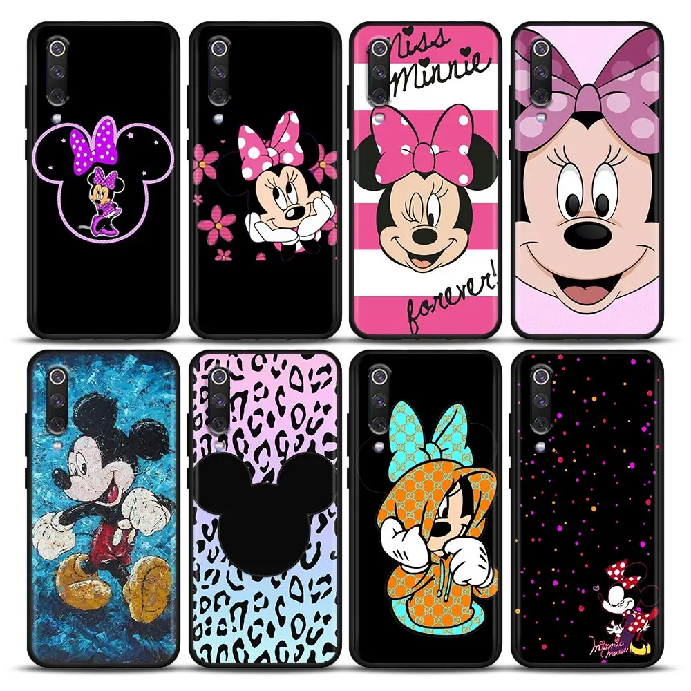 

Phone Case for Xiaomi Mi A2 8 9 SE 9T 10 10T 10S CC9 CC9E Note 10 Lite Pro 5G Soft TPU Case Cover Cute Mickey Minnie Leopard
