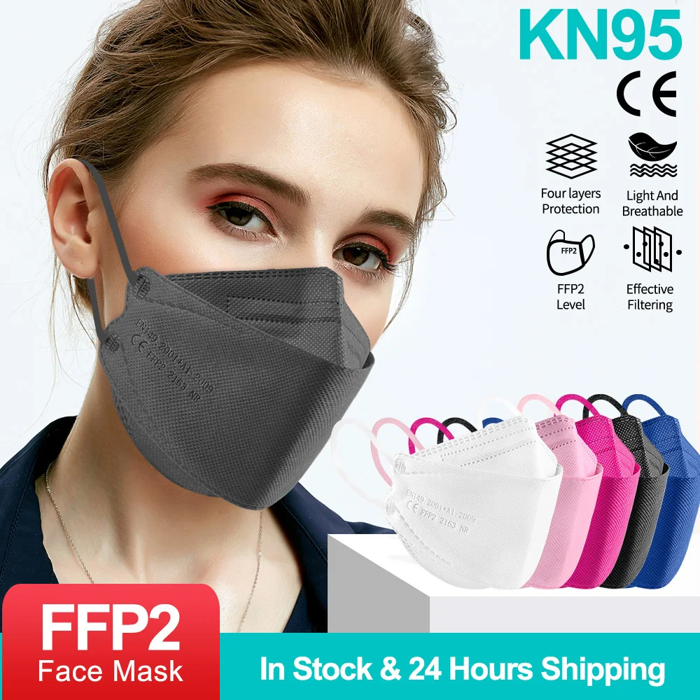

FFP2 Security Protection Masks kn95 CE Mascarillas FPP2 Fish Face Mask FFP 2 Korean Masque Kn 95 Mascarilla ffp2 Homologada