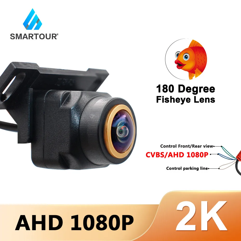 FishEyes Ccd Night Vision AHD 1080P Car Rear View Camera Wide-Angle Back Reverse Auto Front Camera Universal Parking Assistance