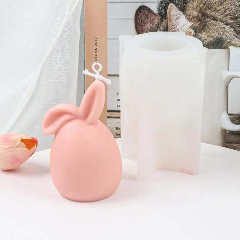 

Fondant Rabbit Mold 3D Resistant To High-and-Low Temperature Candy Mould Silicone Easter Rabbit DIY Mold Aromatherapy Wax Soaps