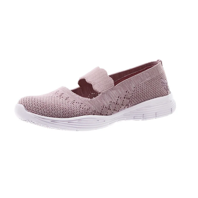 

Spring and Summer New Women's Shoes Fashion Flying Woven Hollow Out Breathable Light Walking Casual Shoes