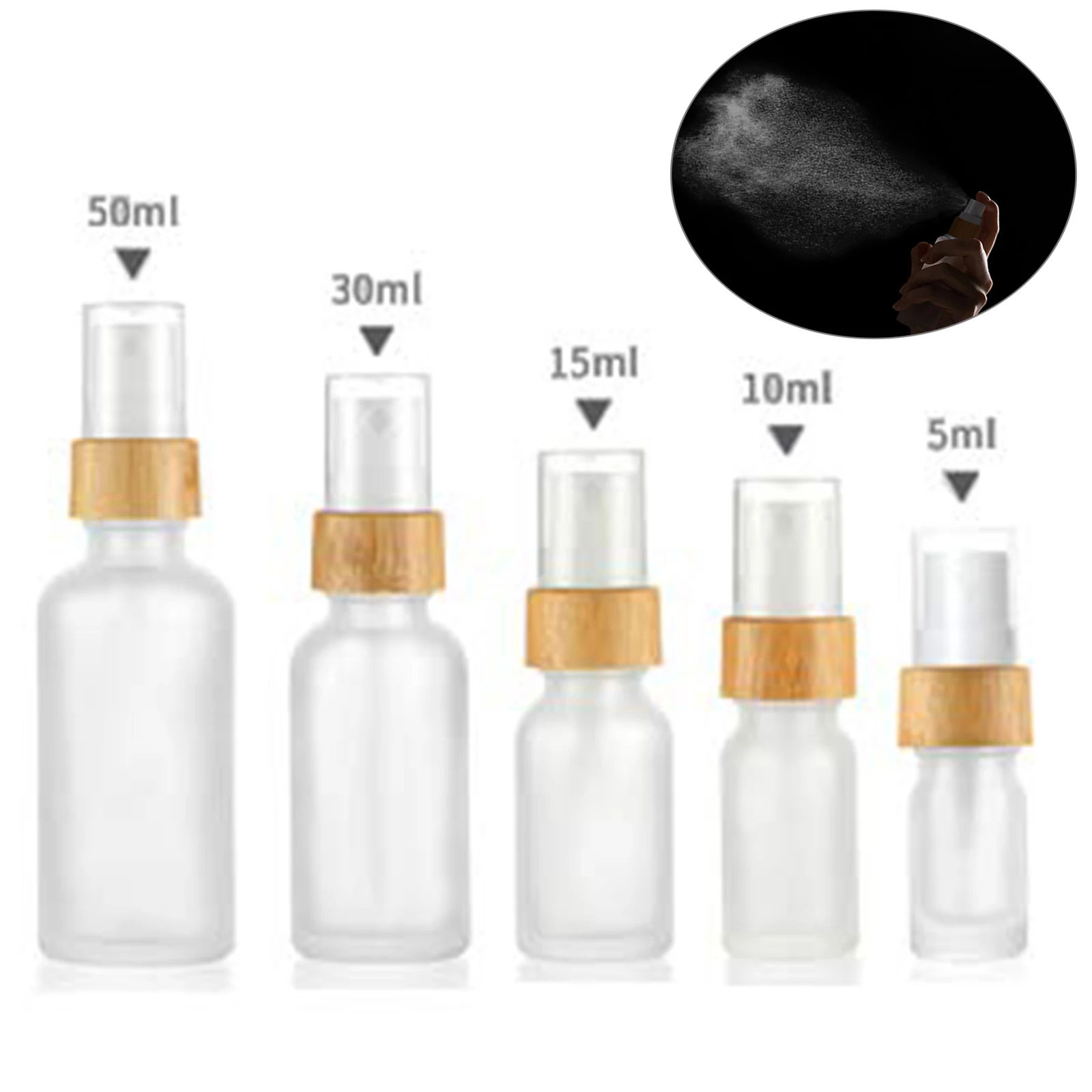 

5-100ML Glass Spray Bottle Perfume Atomizer Fine Mist Bottles Travel Liquid Cosmetic Containers Refillable Empty Pump Bottle New