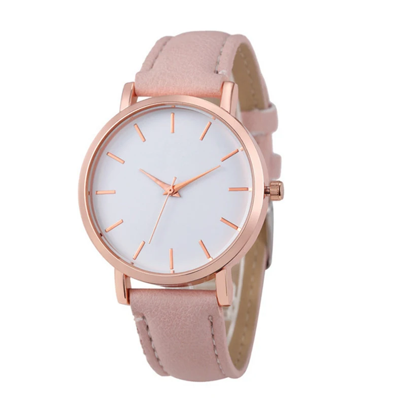 

A1019 Pink Watches Women Fashion Leather Band Quartz Watches montre pour femme Reloj Mujer Dames Horloge