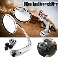 motorcycle rearview side mirror with 810mm screws universal round retro modified motorbike cafe racer rear view mirrors