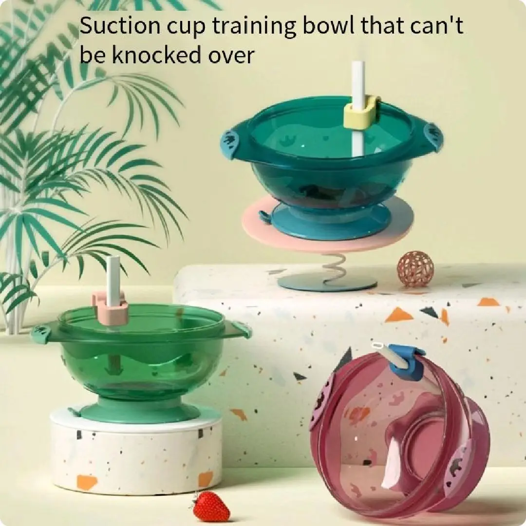 

Child-feeding cutlery with suction cups at the bottom