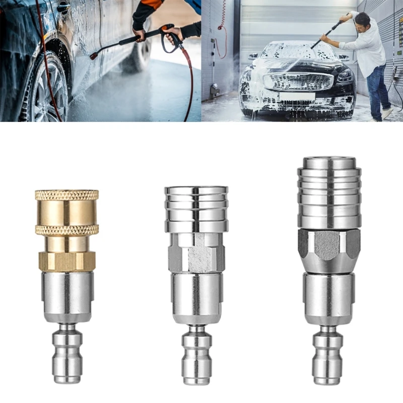 

1/4 Male Quick Coupler Adjustable Metal Adapter for High Pressure Washer