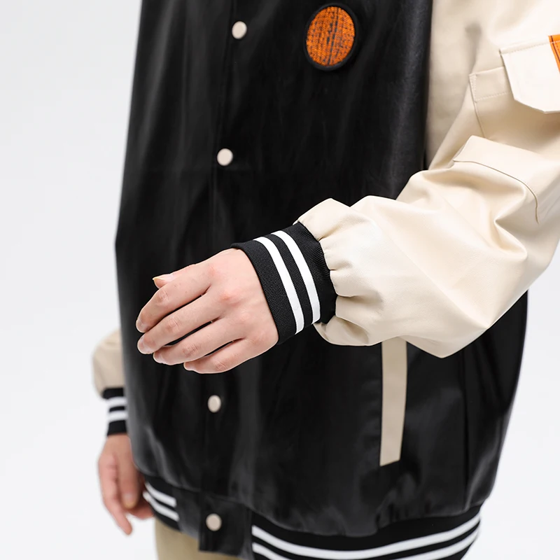 Youth Trend College Varsity Clothing Hip Hop Casual Leather Jackets Baseball Uniform Baseball Jackets For Men