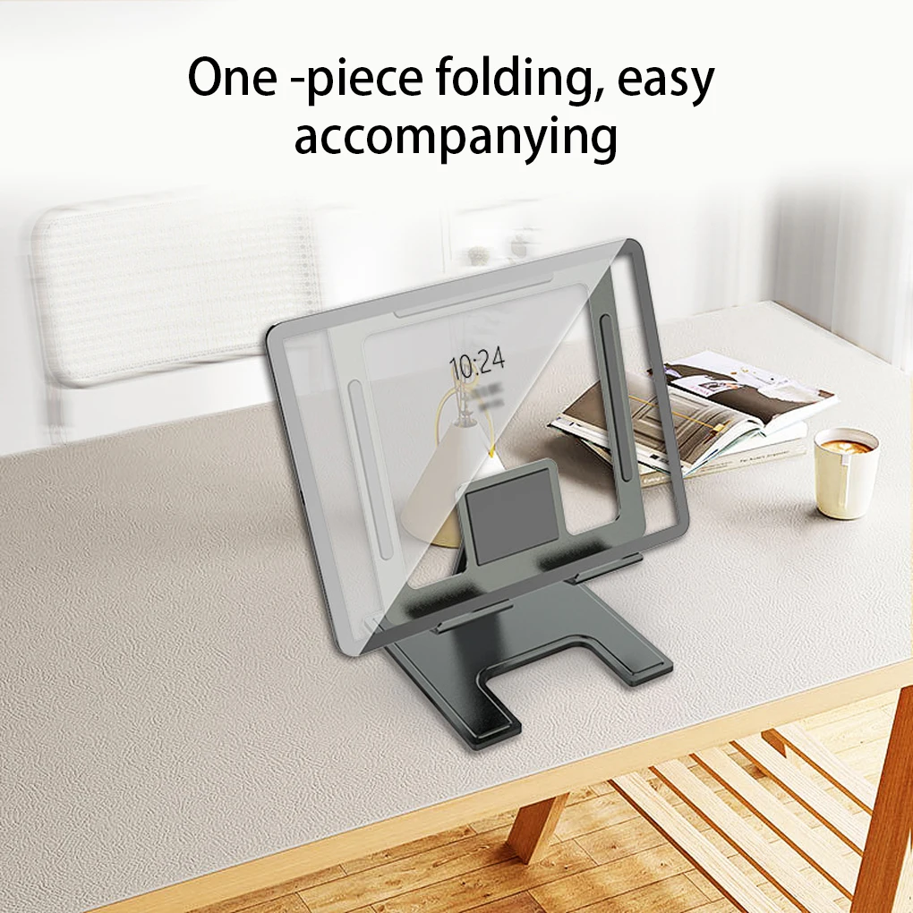 

Подставка для планшета, держатель для телефона, настольная подставка, регулируемый нескользящий кронштейн, прямая трансляция, домашняя спальня, серебристый цвет