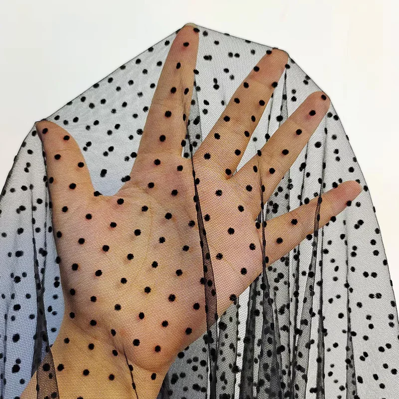 91x150 см мягкая тонкая сетка с марлевыми вставками волнистая сетка в горошек Сделай Сам свадебная вуаль газовая юбка ткань фон декоративный материал ткань