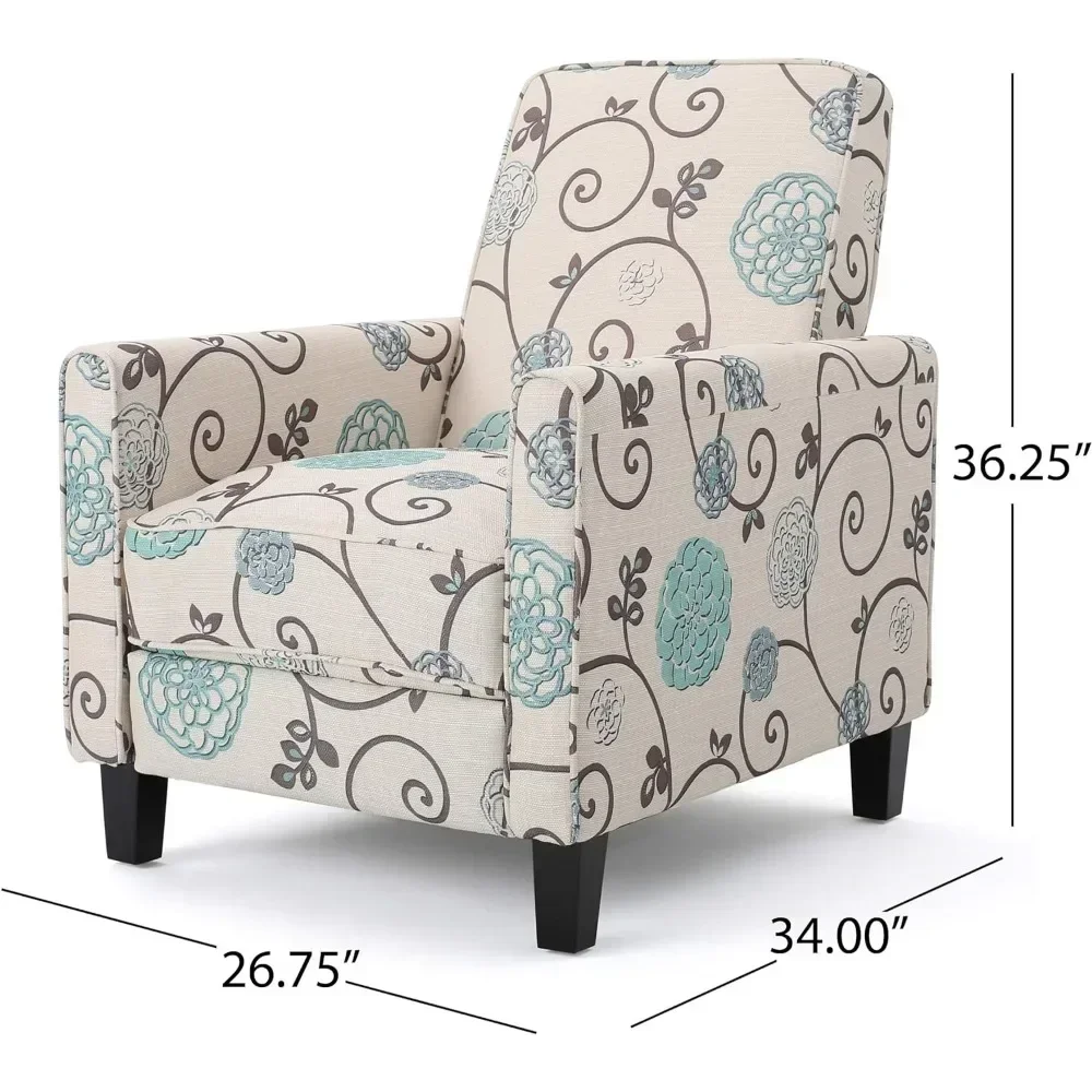 Стулья для гостиной белый и синий цветочный тканевый шезлонг кресло отдыха