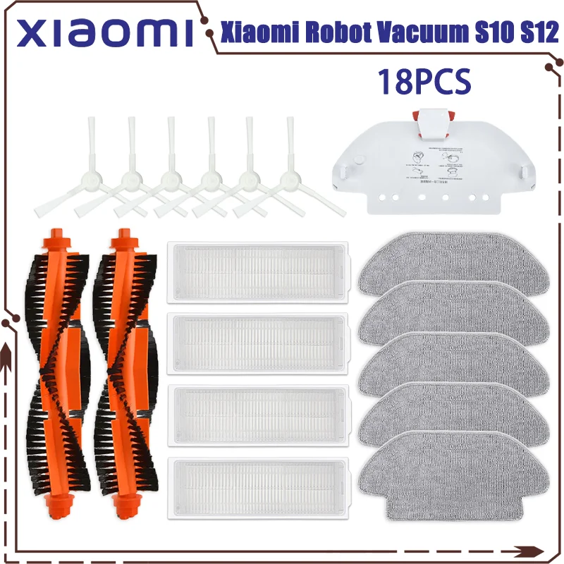 

Для робота-пылесоса Xiaomi S10 S12 T12 B106GL/ швабра 2S XMSTJQR2S/3C B106CN Запчасти Аксессуары Основная боковая щетка Фильтр Швабра