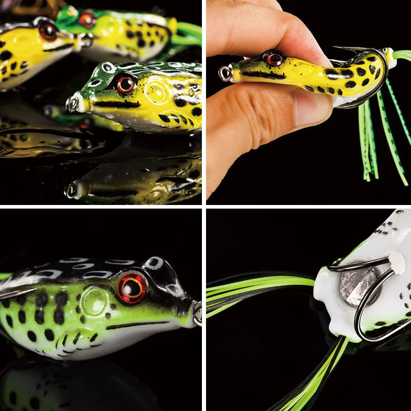 

4 шт., мягкие рыболовные приманки с двумя крючками