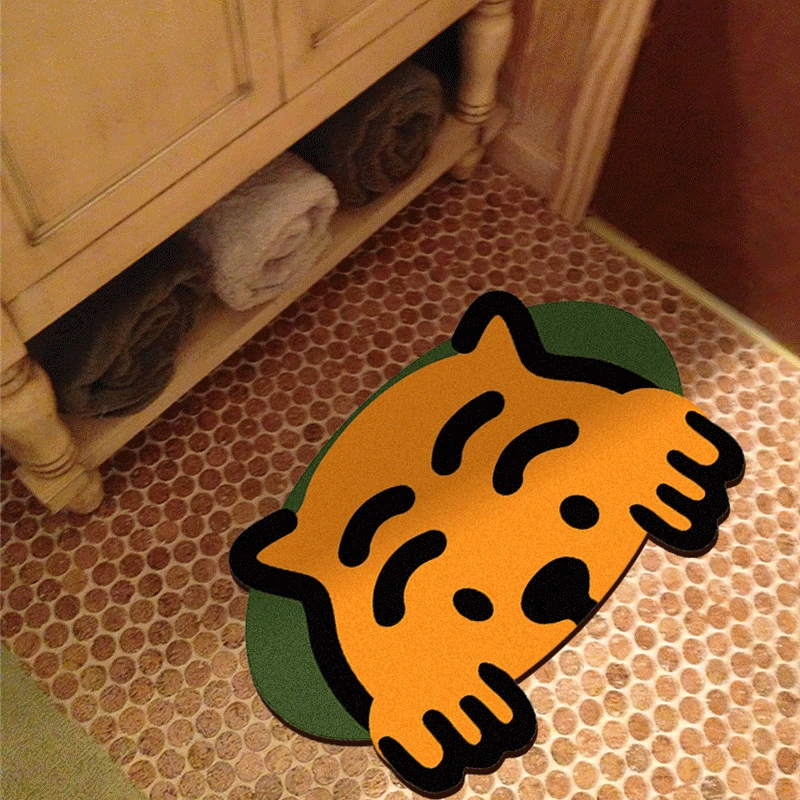 

Cartoon Cute Animal Floor Mat Home Doormat Bedroom Living Room Carpets Toilet Bathroom Absorbent Non-Slip Foot Pad Soft Area Rug