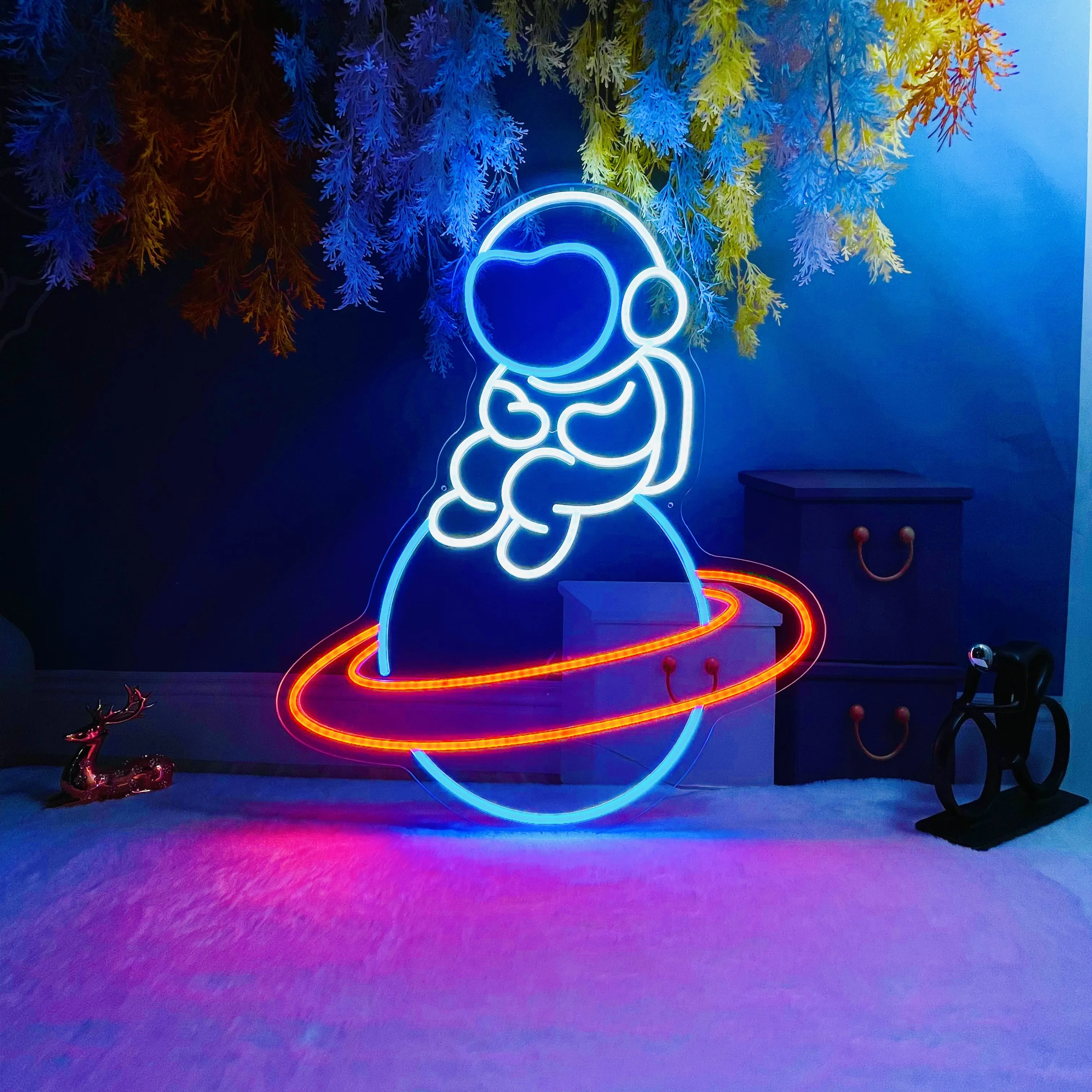 Astronaut Neon Sign, Alien for Bedroom, Party Game, Neon Sign Gaming ,LED Lights, Home, Kids Room, Children‘s Day, Birthday, Chr