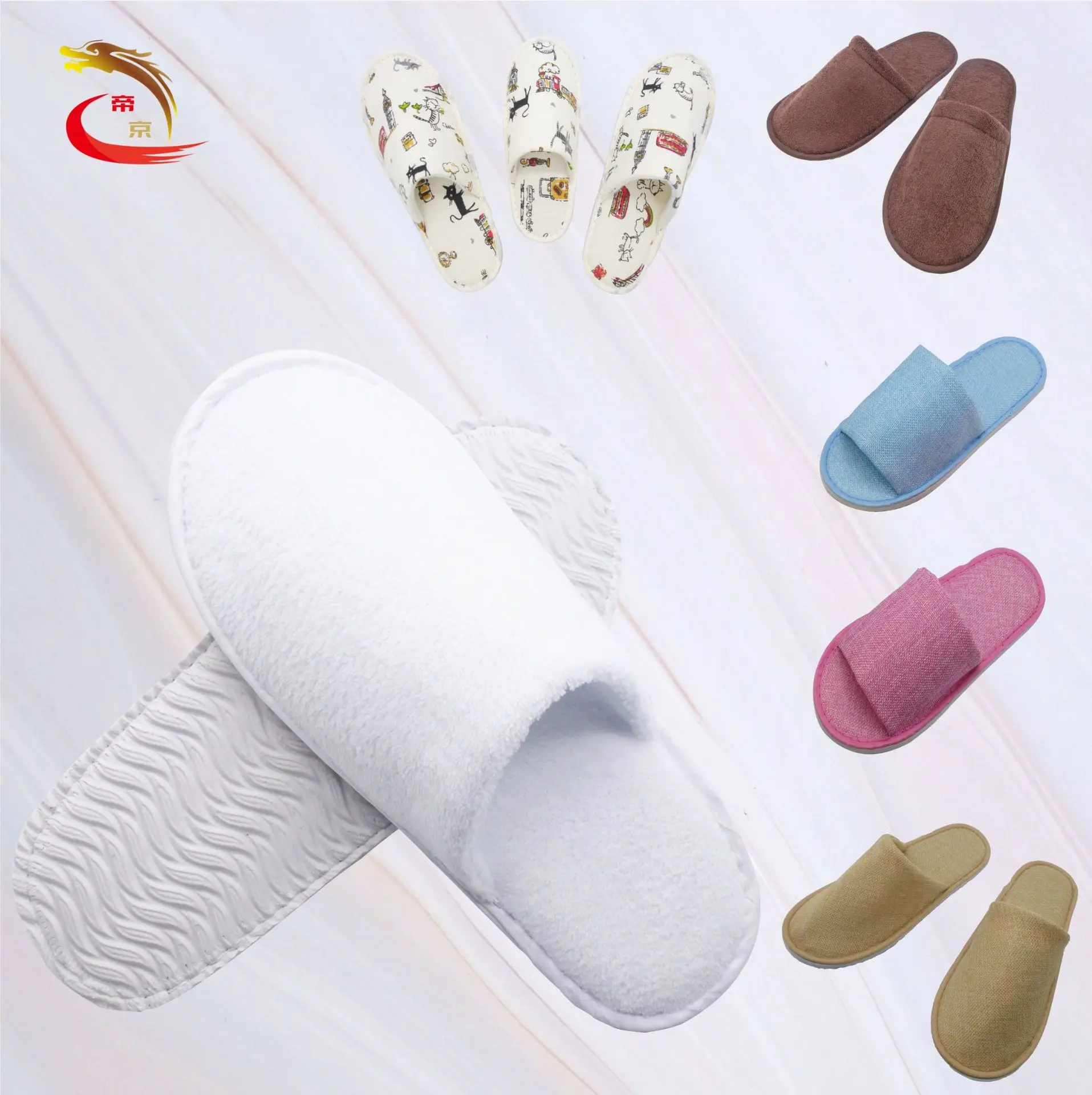 

Disposable slippers customized with mauve coral fleece children's non-slip slippers 16-88wazi wazi